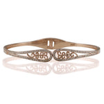 Load image into Gallery viewer, Taraash 925 Sterling Silver Rose Gold CZ Leaf Design Silver Bangle For Women - Taraash