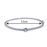 Load image into Gallery viewer, Taraash 925 Sterling Silver Round Cz Bangle For Women - Taraash