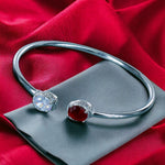 Load image into Gallery viewer, Taraash 925 Sterling Silver Round Cz Bangle For Women - Taraash