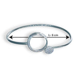 Load image into Gallery viewer, Taraash 925 Sterling Silver Round Shape Cz Bangle for Women - Taraash