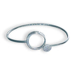 Load image into Gallery viewer, Taraash 925 Sterling Silver Round Shape Cz Bangle for Women - Taraash