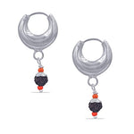 Load image into Gallery viewer, Taraash 925 Sterling Silver Rudraksha Hoop For Women - Taraash