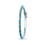 Load image into Gallery viewer, Taraash 925 Sterling Silver Sky Blue Marquise Bangle For Women - Taraash