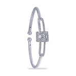 Load image into Gallery viewer, Taraash 925 Sterling Silver Solitaire CZ Bangle For Women - Taraash