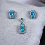 Load image into Gallery viewer, Taraash 925 Sterling Silver Square CZ Jewellery Sets For Women - Taraash