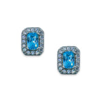 Load image into Gallery viewer, Taraash 925 Sterling Silver Square CZ Stud Earrings For Women - Taraash