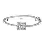 Load image into Gallery viewer, Taraash 925 Sterling Silver Square Shape Cz Bangle Kada For Women - Taraash