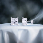 Load image into Gallery viewer, Taraash 925 Sterling Silver Square Single Cz Stud Earrings For Women - Taraash