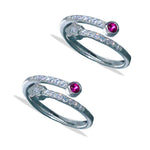 Load image into Gallery viewer, Taraash 925 Sterling Silver Star Pink Cz Metti For Women - Taraash