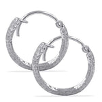 Load image into Gallery viewer, Taraash 925 Sterling Silver Texture Design Hoop For Women - Taraash