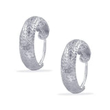 Taraash 925 Sterling Silver Texture Design Hoop For Women - Taraash