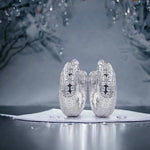 Load image into Gallery viewer, Taraash 925 Sterling Silver Texture Design Hoop For Women - Taraash