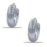 Load image into Gallery viewer, Taraash 925 Sterling Silver Texture Design Hoop For Women - Taraash