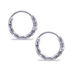 Load image into Gallery viewer, Taraash 925 Sterling Silver Texture Hoop For Girls - Taraash
