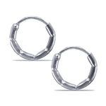 Load image into Gallery viewer, Taraash 925 Sterling Silver Texture Hoop For Girls - Taraash