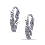 Load image into Gallery viewer, Taraash 925 Sterling Silver Texture Hoop For Girls - Taraash