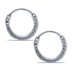 Load image into Gallery viewer, Taraash 925 Sterling Silver Texture Hoop For Girls - Taraash