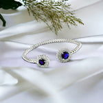 Load image into Gallery viewer, Taraash 925 Sterling Silver Top openable CZ Bangle For Women - Taraash