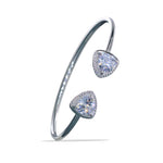 Load image into Gallery viewer, Taraash 925 Sterling Silver Triangle CZ Bangle For Women - Taraash