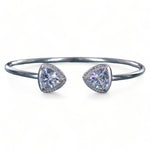 Load image into Gallery viewer, Taraash 925 Sterling Silver Triangle CZ Bangle For Women - Taraash