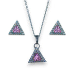 Load image into Gallery viewer, Taraash 925 Sterling Silver Triangle Shape CZ Jewellery Sets For Women - Taraash
