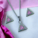 Load image into Gallery viewer, Taraash 925 Sterling Silver Triangle Shape CZ Jewellery Sets For Women - Taraash
