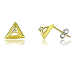 Load image into Gallery viewer, Taraash 925 Sterling Silver Trinagle Earrings | Stud | Studs For Women - Taraash