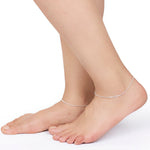 Load image into Gallery viewer, Taraash 925 Sterling Silver Venetian Chain Anklet For Women VHRW200S10H - Taraash