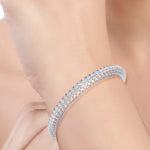 Load image into Gallery viewer, Taraash 925 Sterling Silver White CZ Bangle For Women - Taraash