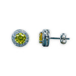 Load image into Gallery viewer, Taraash 925 Sterling Silver Yellow Cz Stud Earring For Women - Taraash