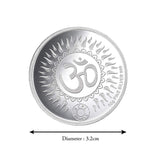 Taraash 999 Purity 10 gram Plain Lord Ganesh Silver Coin By ACPL - Taraash