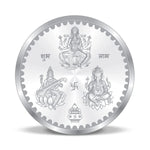 Load image into Gallery viewer, Taraash 999 Purity 10 grams Laxmi Ganesh Saraswati Silver Coin With Packaging By ACPL - Taraash