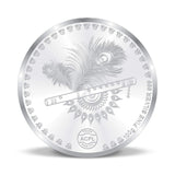 Taraash 999 Purity 100Gm RadhaKrishna with Deer Silver Coin By ACPL - Taraash