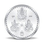 Load image into Gallery viewer, Taraash 999 Purity 20 grams Laxmi Ganesh Saraswati Silver Coin With Packaging By ACPL - Taraash