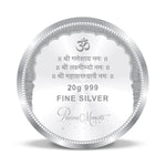 Load image into Gallery viewer, Taraash 999 Purity 20 grams Laxmi Ganesha Saraswati Silver Coin By ACPL - Taraash