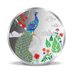 Load image into Gallery viewer, Taraash 999 Purity 50 Gram Peacock Silver Coin By ACPL - Taraash