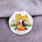 Load image into Gallery viewer, Taraash 999 Silver Color Guru Nanak Dev ji 100 gm Coin For Gifting - Taraash