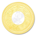 Load image into Gallery viewer, Taraash 999 Silver George V King Emperor Two - Tone Coin COIN-GVKG 20G - Taraash