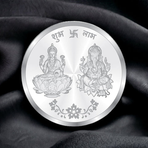 Taraash 999 Silver God Lakshmi Ganesha 5 Gram Coin CF15R3G5W - Taraash
