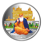 Load image into Gallery viewer, Taraash 999 Silver Guru Nanak Dev ji 100 gm Coin For Gifting - Taraash