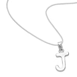 Load image into Gallery viewer, Taraash Alphabet 'J' with 18" Chain 925 Sterling Silver Pendant For Unisex COMBO PD 83 - Taraash