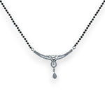 Load image into Gallery viewer, Taraash Black Beaded Sterling Silver Mangalsutra for Women - Taraash