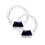 Load image into Gallery viewer, Taraash Blue Enamel Hoop Earring 925 Sterling Silver For Women H42016ZF - Taraash