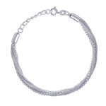 Load image into Gallery viewer, Taraash Multi Chain 925 Sterling Silver Bracelet For Women BR0515S - Taraash