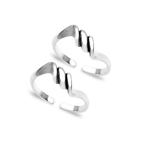 Taraash Spiral 925 Sterling Silver Toe Ring For Women LR0655A - Taraash
