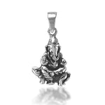 Load image into Gallery viewer, Taraash Sterling Silver Antique Ganeshji Pendant For Men - Taraash