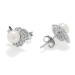 Load image into Gallery viewer, Taraash Sterling Silver Charming White CZ With Pearl Earrings For Women ER2968R - Taraash