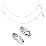 Load image into Gallery viewer, Taraash Sterling Silver Combo of Anklet & Toe Ring COMBO ANTR 27 - Taraash