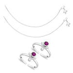 Load image into Gallery viewer, Taraash Sterling Silver Combo of Anklet & Toe Ring COMBO ANTR 28 - Taraash
