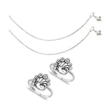 Load image into Gallery viewer, Taraash Sterling Silver Combo of Anklet & Toe Ring COMBO ANTR 30 - Taraash